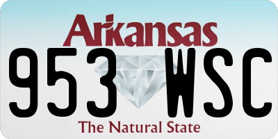 AR license plate 953WSC