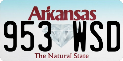 AR license plate 953WSD