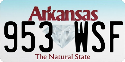 AR license plate 953WSF