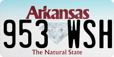 AR license plate 953WSH