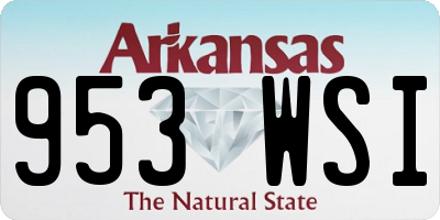 AR license plate 953WSI