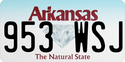 AR license plate 953WSJ