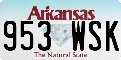AR license plate 953WSK