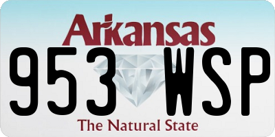 AR license plate 953WSP