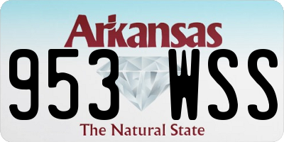 AR license plate 953WSS