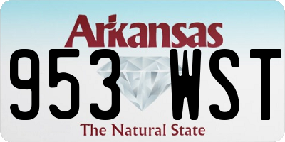 AR license plate 953WST