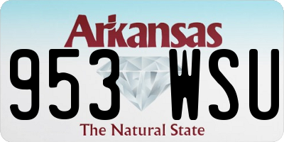 AR license plate 953WSU