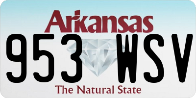 AR license plate 953WSV
