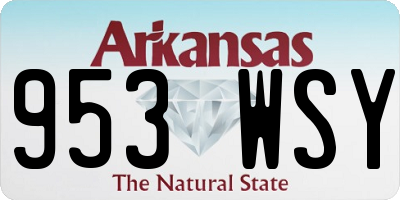 AR license plate 953WSY