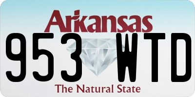 AR license plate 953WTD