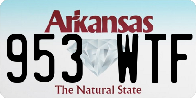 AR license plate 953WTF