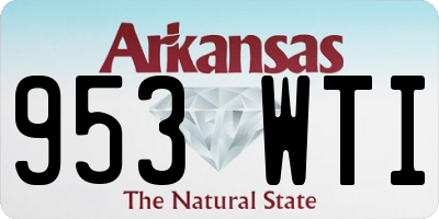 AR license plate 953WTI