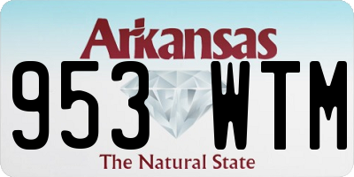 AR license plate 953WTM
