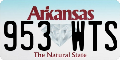 AR license plate 953WTS
