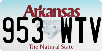 AR license plate 953WTV