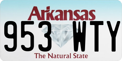 AR license plate 953WTY