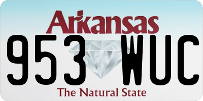 AR license plate 953WUC