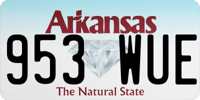 AR license plate 953WUE