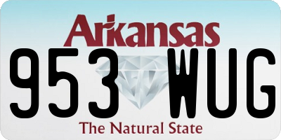 AR license plate 953WUG