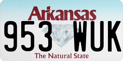 AR license plate 953WUK