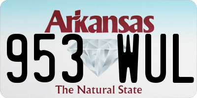 AR license plate 953WUL