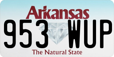 AR license plate 953WUP