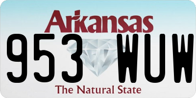 AR license plate 953WUW