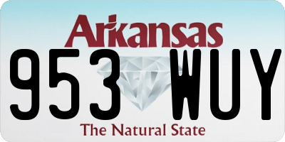 AR license plate 953WUY