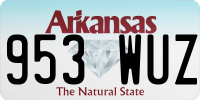 AR license plate 953WUZ