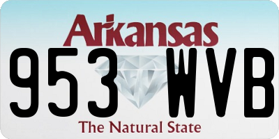 AR license plate 953WVB