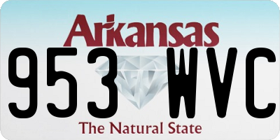 AR license plate 953WVC