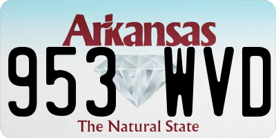 AR license plate 953WVD