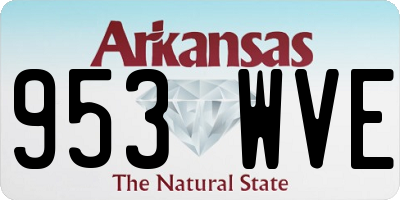 AR license plate 953WVE