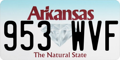 AR license plate 953WVF
