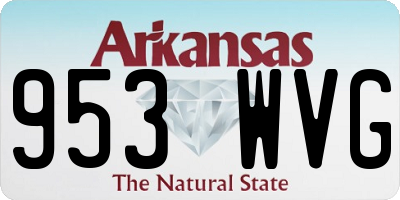 AR license plate 953WVG