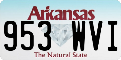 AR license plate 953WVI