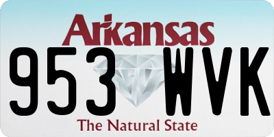AR license plate 953WVK