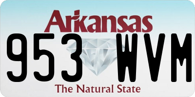 AR license plate 953WVM