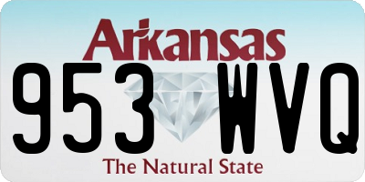 AR license plate 953WVQ