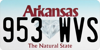 AR license plate 953WVS