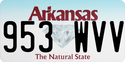AR license plate 953WVV