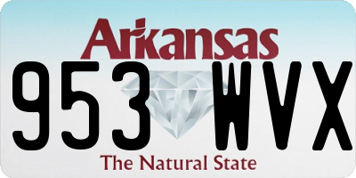 AR license plate 953WVX