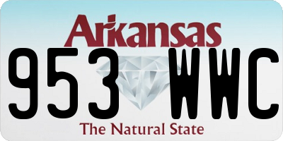 AR license plate 953WWC