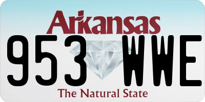 AR license plate 953WWE