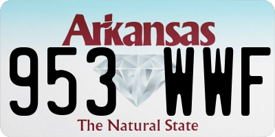 AR license plate 953WWF