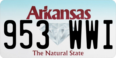 AR license plate 953WWI