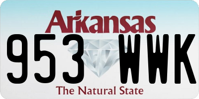 AR license plate 953WWK