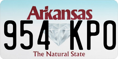 AR license plate 954KPO