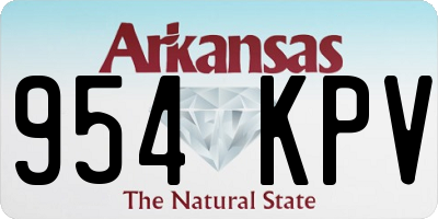 AR license plate 954KPV
