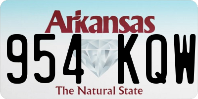 AR license plate 954KQW